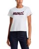 Cinq A Sept Cinq a Sept Cotton Stretch Embellished Shrunken Tee - 1