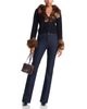 Cinq A Sept Cinq a Sept Della Faux Fur Trim Wool V Neck Cardigan - 2