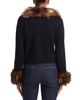Cinq A Sept Cinq a Sept Della Faux Fur Trim Wool V Neck Cardigan - 3