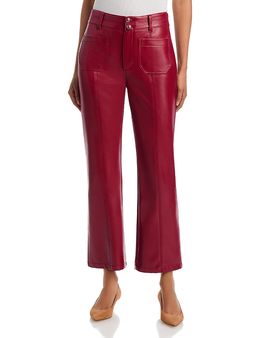 Cinq A Sept Cinq a Sept Dorothea Faux Leather High Rise Straight Jeans