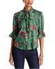 Cinq A Sept Cinq a Sept Fiona Printed Chiffon Bow Blouse - 1