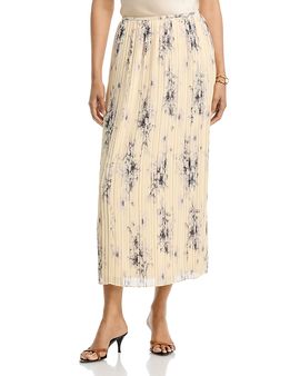 Cinq A Sept Cinq a Sept Hand Sketched Floral Delaine Skirt