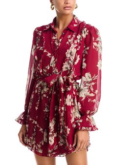 Cinq A Sept Cinq a Sept Hand Sketched Floral Shirt Dress