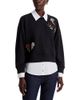 Cinq A Sept Cinq a Sept Justina Rhinestone Roses Layered Sweater - 1