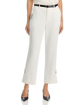 Cinq A Sept Cinq a Sept Kerry Rhinestone Safety Pin Cropped Pants
