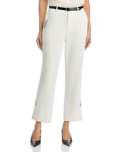 Cinq A Sept Cinq a Sept Kerry Rhinestone Safety Pin Cropped Pants