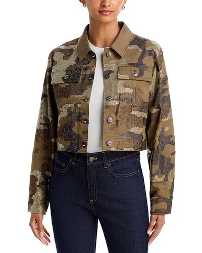Cinq A Sept Cinq a Sept Lexie Cotton Stretch Embellished Camo Jacket