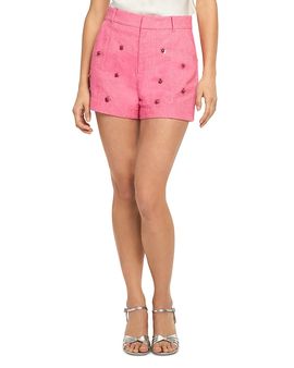 Cinq A Sept Cinq a Sept Linen & Cotton Wildflower Paillette Tora Shorts