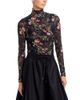 Cinq A Sept Cinq a Sept Love Letter Shirred Floral Mesh Turtleneck - 1