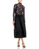 Cinq A Sept Cinq a Sept Love Letter Shirred Floral Mesh Turtleneck - 2