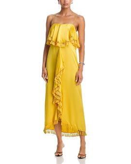 cinq a sept silk fen dress CINQ A SEPT Fringe Silk Dress