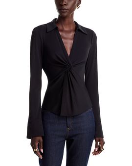 Cinq A Sept Cinq a Sept Mckenna Matte Jersey Twist Front Top