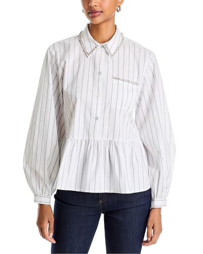 Cinq A Sept Cinq a Sept Nyomi Striped Peplum Top