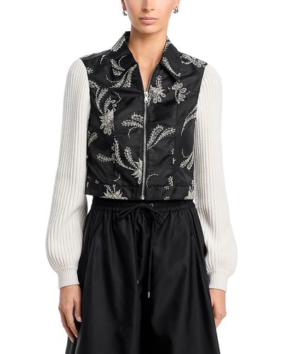 Cinq A Sept Cinq a Sept Paisley Fan Zip Front Ciara Jacket