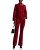 Cinq A Sept Cinq a Sept Paisley Flocked Stevie High Leg Jeans in Rougewood - 2