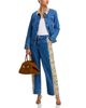 Cinq A Sept Cinq a Sept Patchwork Zoe High Rise Barrel Jeans in Saphir - 2