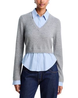 Cinq A Sept Cinq a Sept Renna Layered Cashmere V Neck Sweater