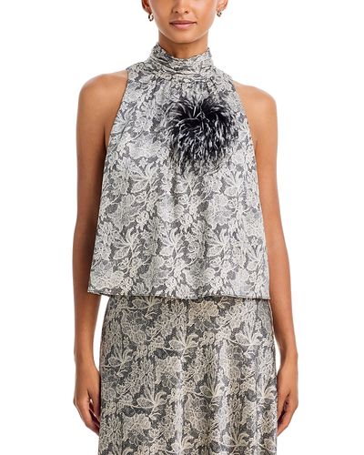 Cinq A Sept Cinq a Sept Romee Trompe L'oeil Lace Feather Top
