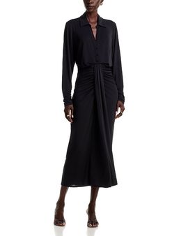 Cinq A Sept Cinq a Sept Seferina Draped Front Dress