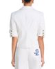 Cinq A Sept Cinq a Sept Striped Floral Short Sleeve Blazer - 3