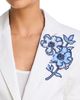 Cinq A Sept Cinq a Sept Striped Floral Short Sleeve Blazer - 5