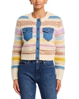 Cinq A Sept Cinq a Sept Suki Denim Combo Cardigan