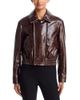 Cinq A Sept Cinq a Sept Tumbled Faux Leather Zip Front Jacket - 1