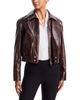 Cinq A Sept Cinq a Sept Tumbled Faux Leather Zip Front Jacket - 3