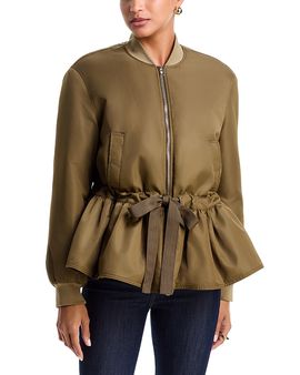 Cinq A Sept Cinq a Sept Valerina Peplum Hem Drawstring Coat
