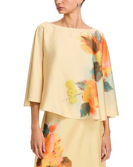 Cinq A Sept Cinq a Sept Watercolor Floral Carole Top