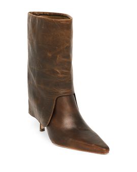 Cinq A Sept Cinq a Sept Women's Anita Fold Over Distressed Leather Boots