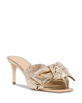 Cinq A Sept Cinq a Sept Women's Felicity Metallic Bow Slides