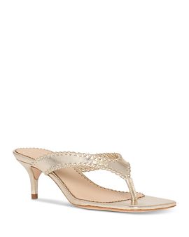 Cinq A Sept Cinq a Sept Women's Frankie Metallic Kitten Heel Sandals