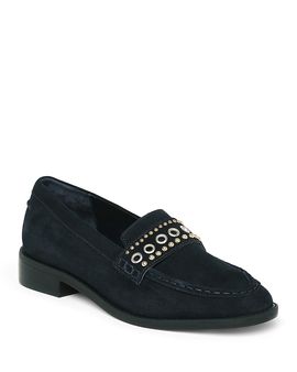 Cinq A Sept Cinq a Sept Women's Gretta Suede Mixed Hardware Loafers