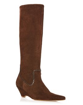 Cinq A Sept Cinq a Sept Women's Marta Stitched Suede Knee High Boots