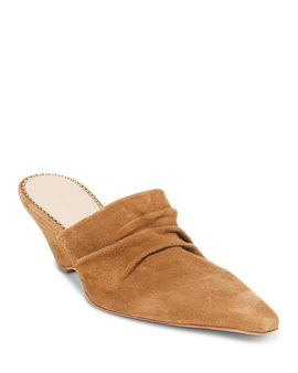 Cinq A Sept Cinq a Sept Women's Sonia Curved Suede Mules