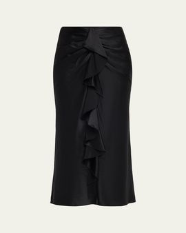 Cinq a Sept Cynthia Silk Midi Skirt