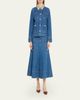 Cinq a Sept Dalton Floral-Collar Denim Jacket - 2