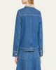Cinq a Sept Dalton Floral-Collar Denim Jacket - 3