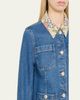 Cinq a Sept Dalton Floral-Collar Denim Jacket - 5