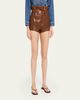 Cinq a Sept Dani Vegan Leather Shorts - 4