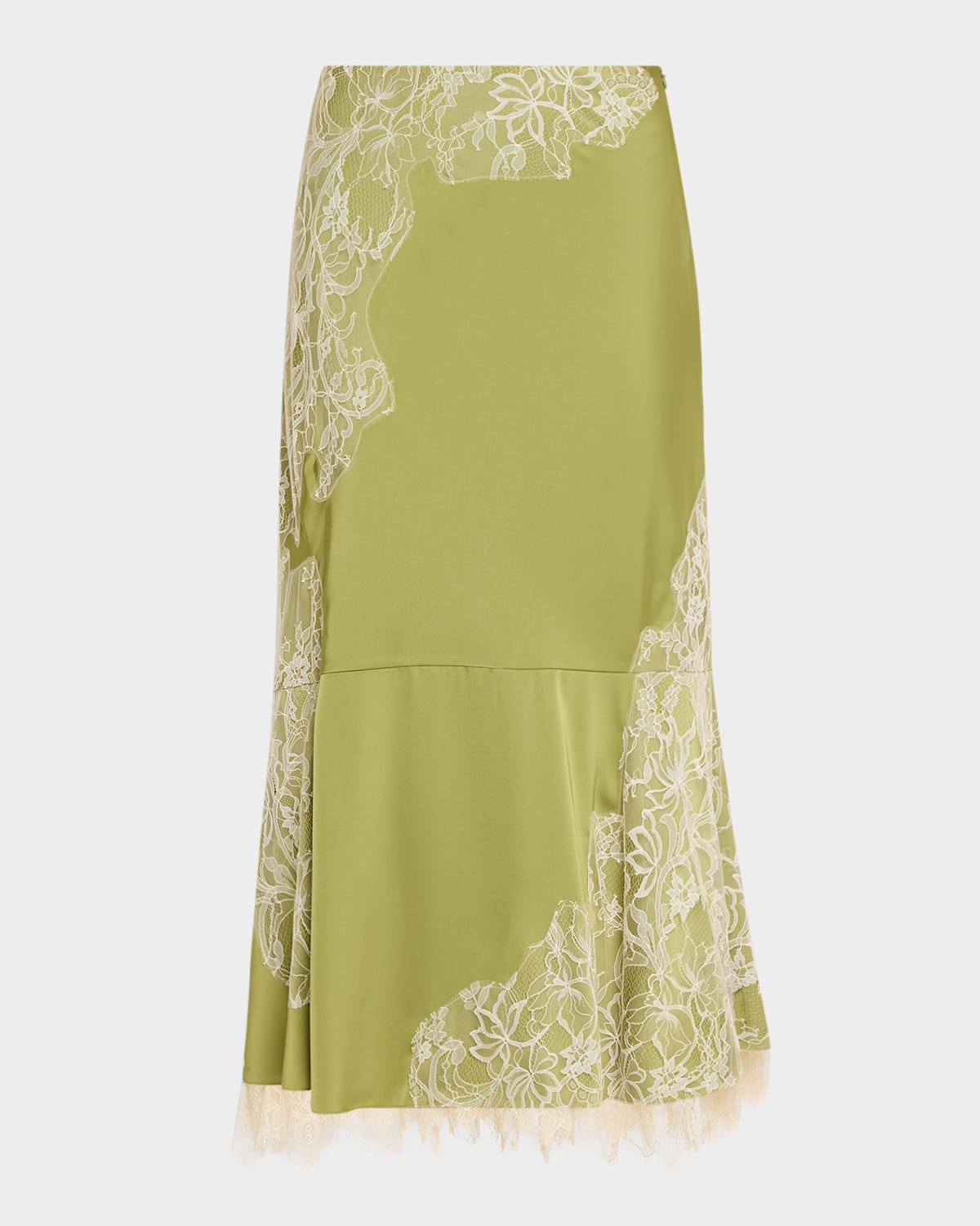 Cinq a Sept Esme Lace Satin Liore Midi Skirt