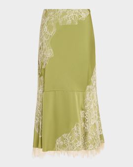 Cinq a Sept Esme Lace Satin Liore Midi Skirt