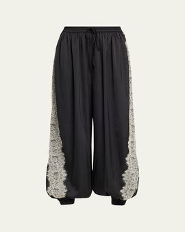 Cinq a Sept Esme Satin Drawstring Balloon Pants