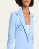 Cinq a Sept Ganessa Floral Appliqué Satin Mini Dress - 5