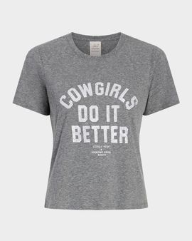 Cinq a Sept Heatset Cowgirls Crewneck Shrunken Tee