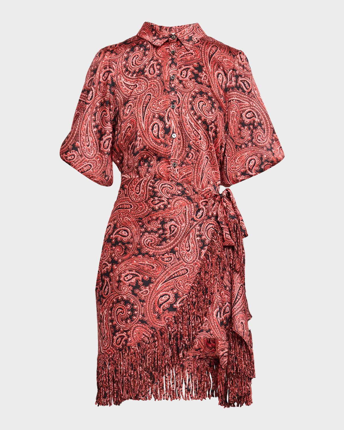 Cinq a Sept Hendrix Paisley Mini Shirtdress