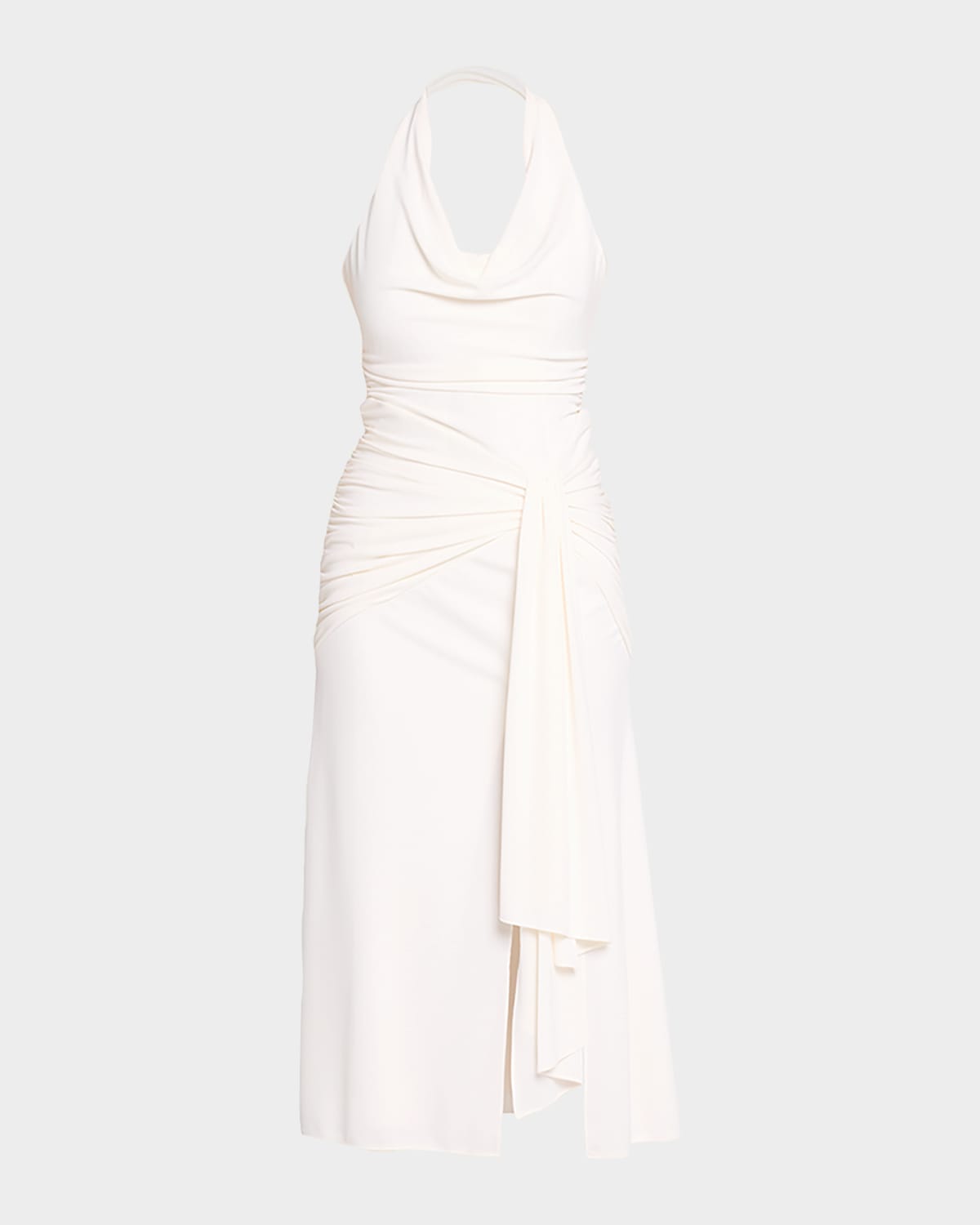 Cinq a Sept Kaia Draped Halter Midi Dress