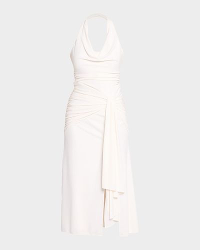 Cinq a Sept Kaia Draped Halter Midi Dress