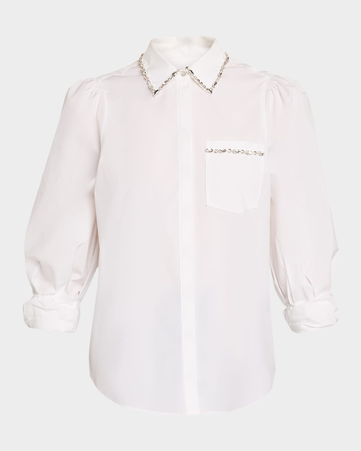 Cinq a Sept Kaitlin Embellished Poplin Shirt